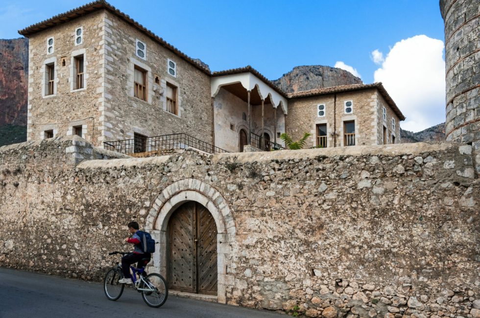 Leonidio,,Greece,-,October,11,,2005:,A,Boy,Rides,His